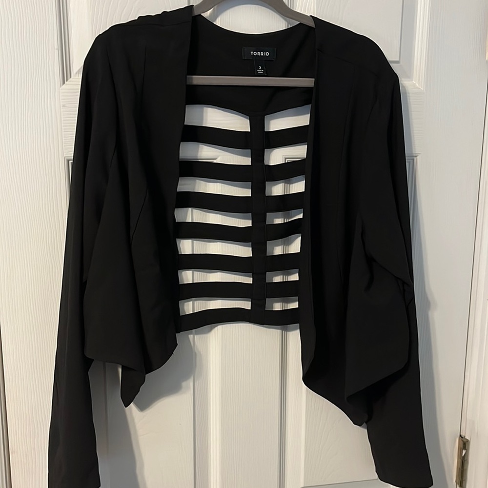 Black Swing Jacket with open back